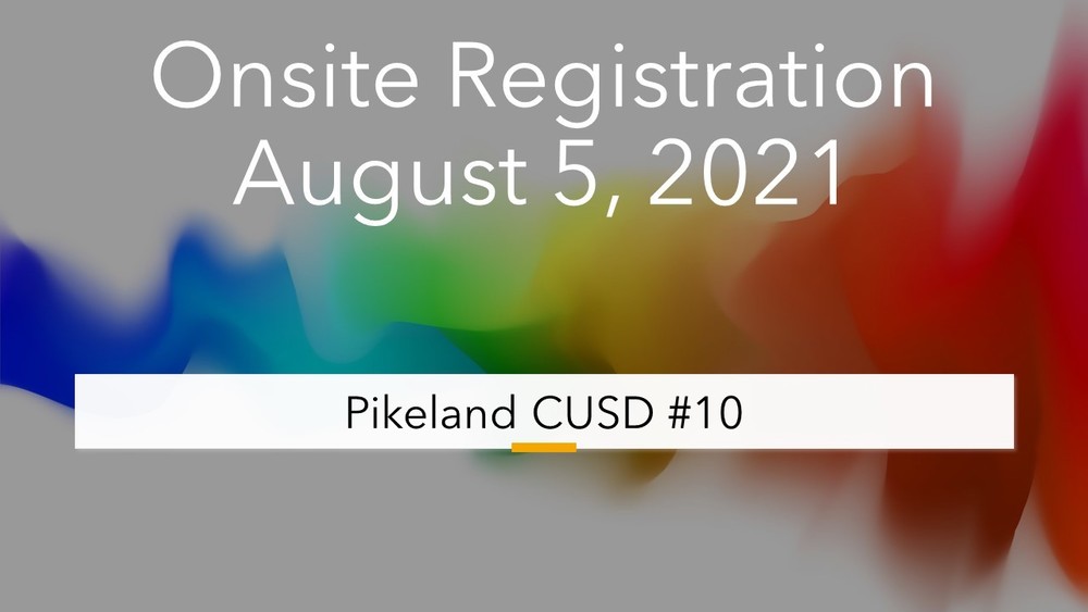 Onsite Registration- August 5, 2021