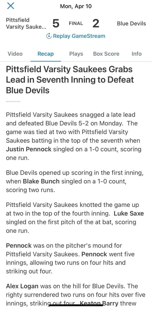 PHS Baseball